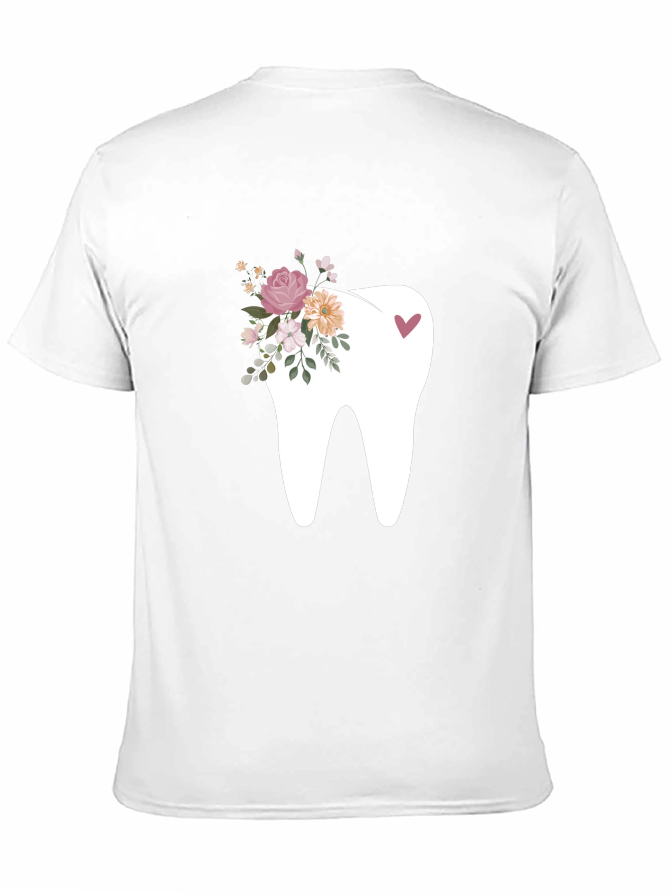 Floral Tooth Graphic Tee - Black