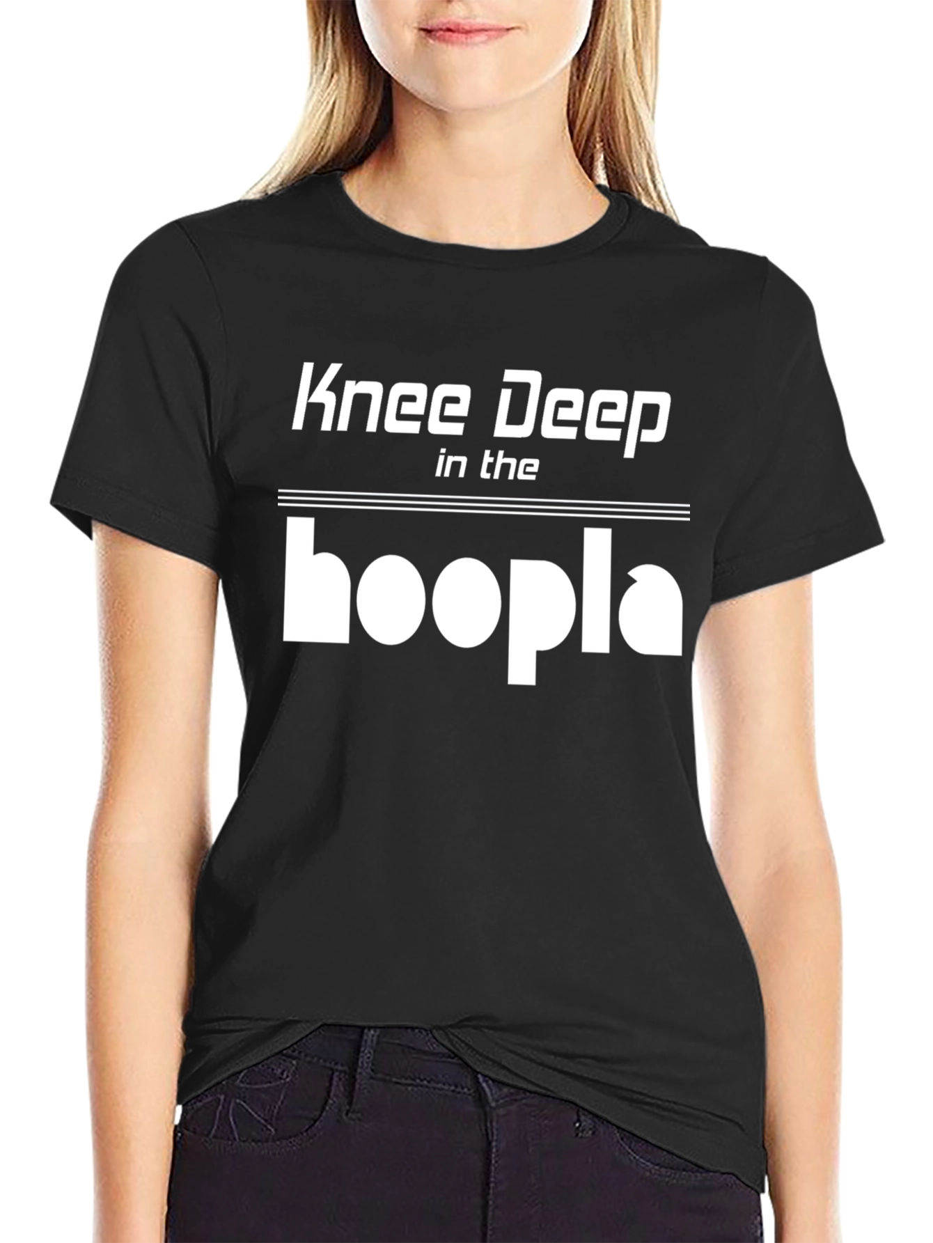 Knee Deep in the Hoopla Black T-Shirt