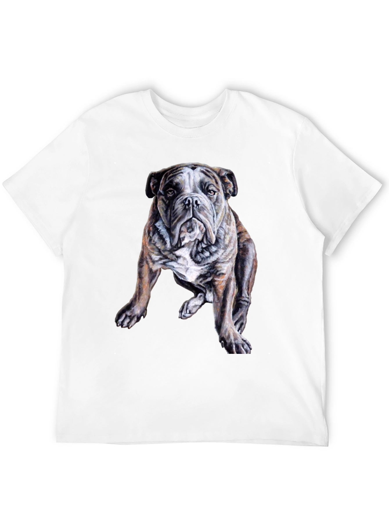 Bulldog Graphic Print Mens Black T-Shirt