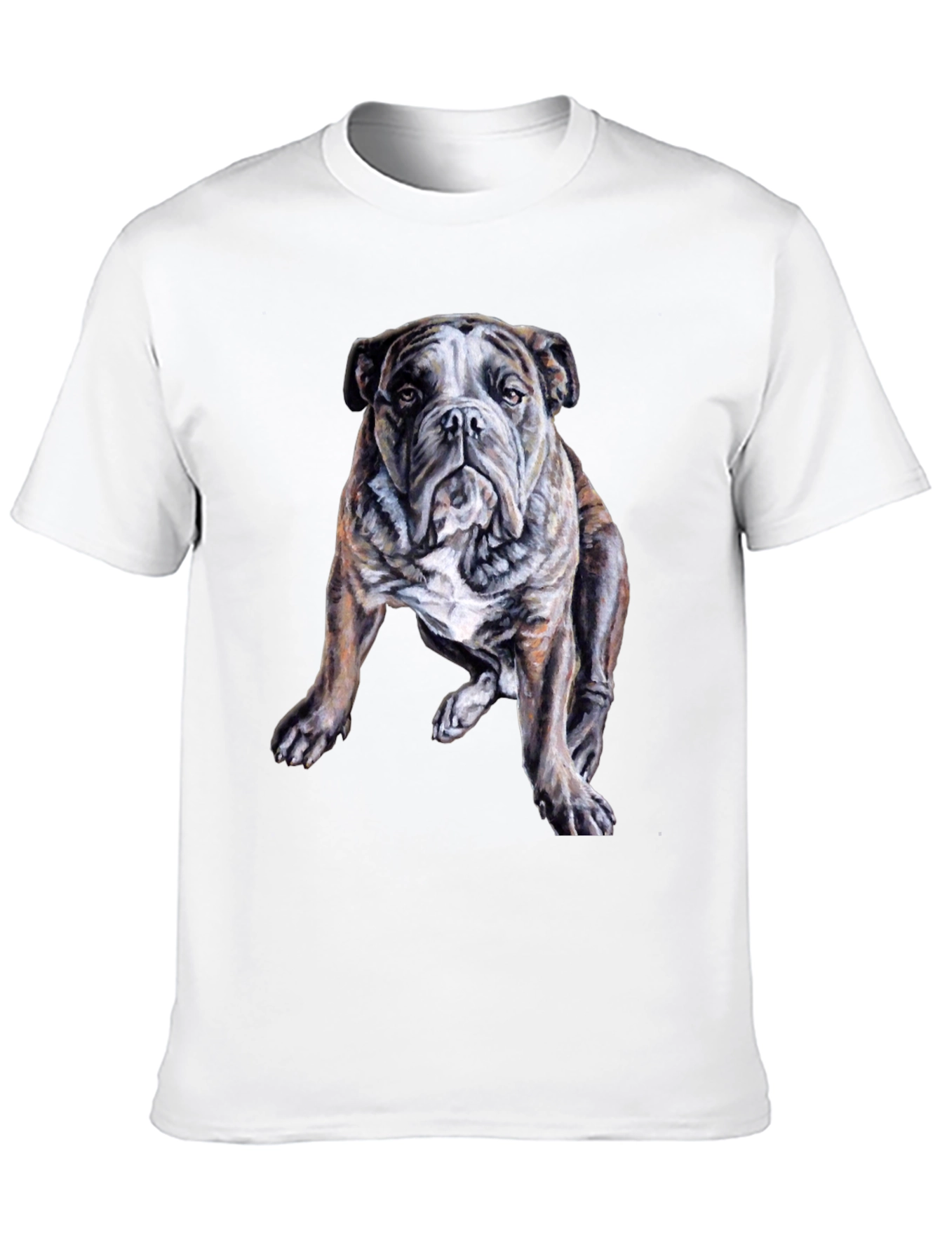 Bulldog Graphic Print Mens Black T-Shirt