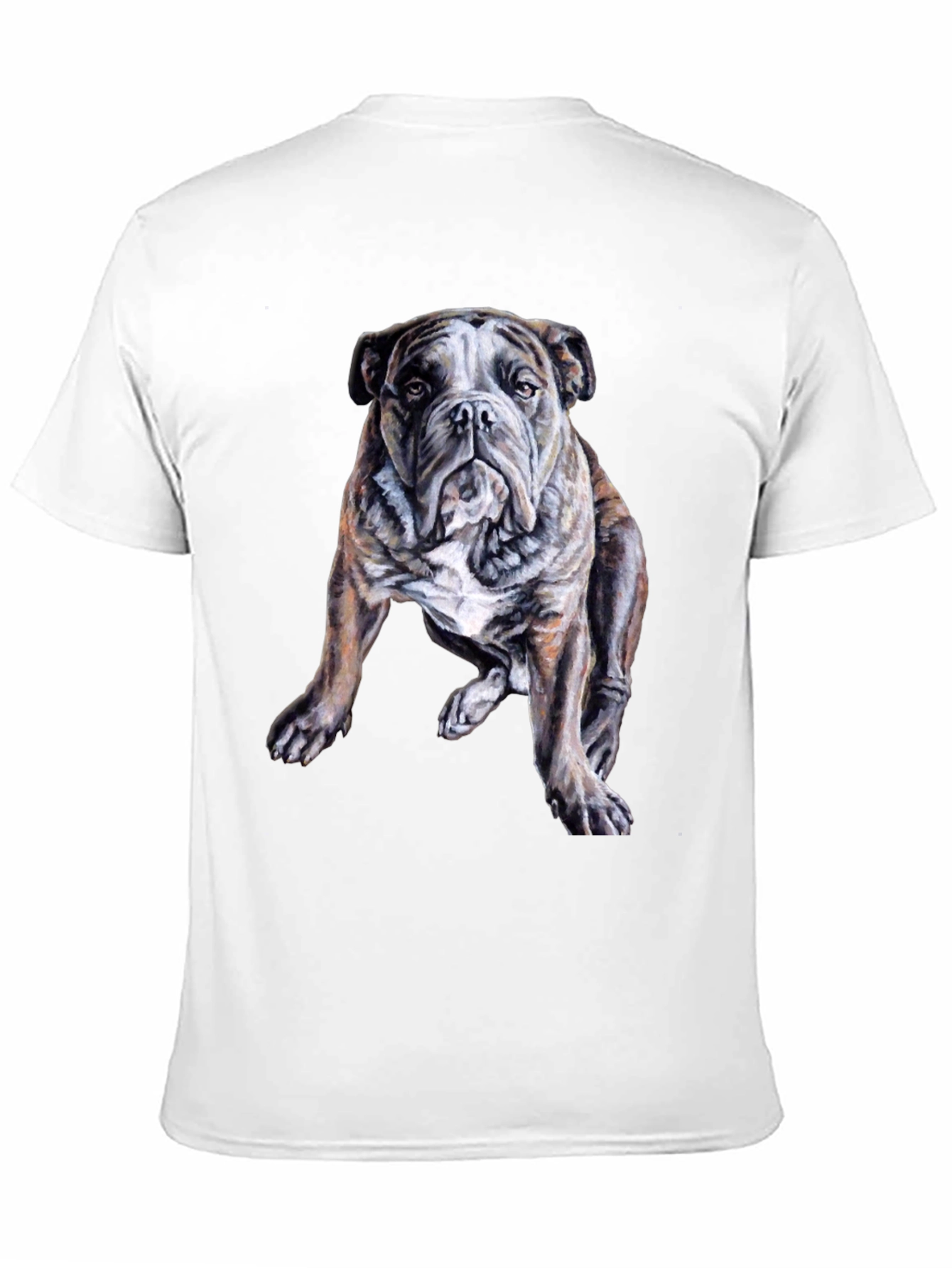 Bulldog Graphic Print Mens Black T-Shirt