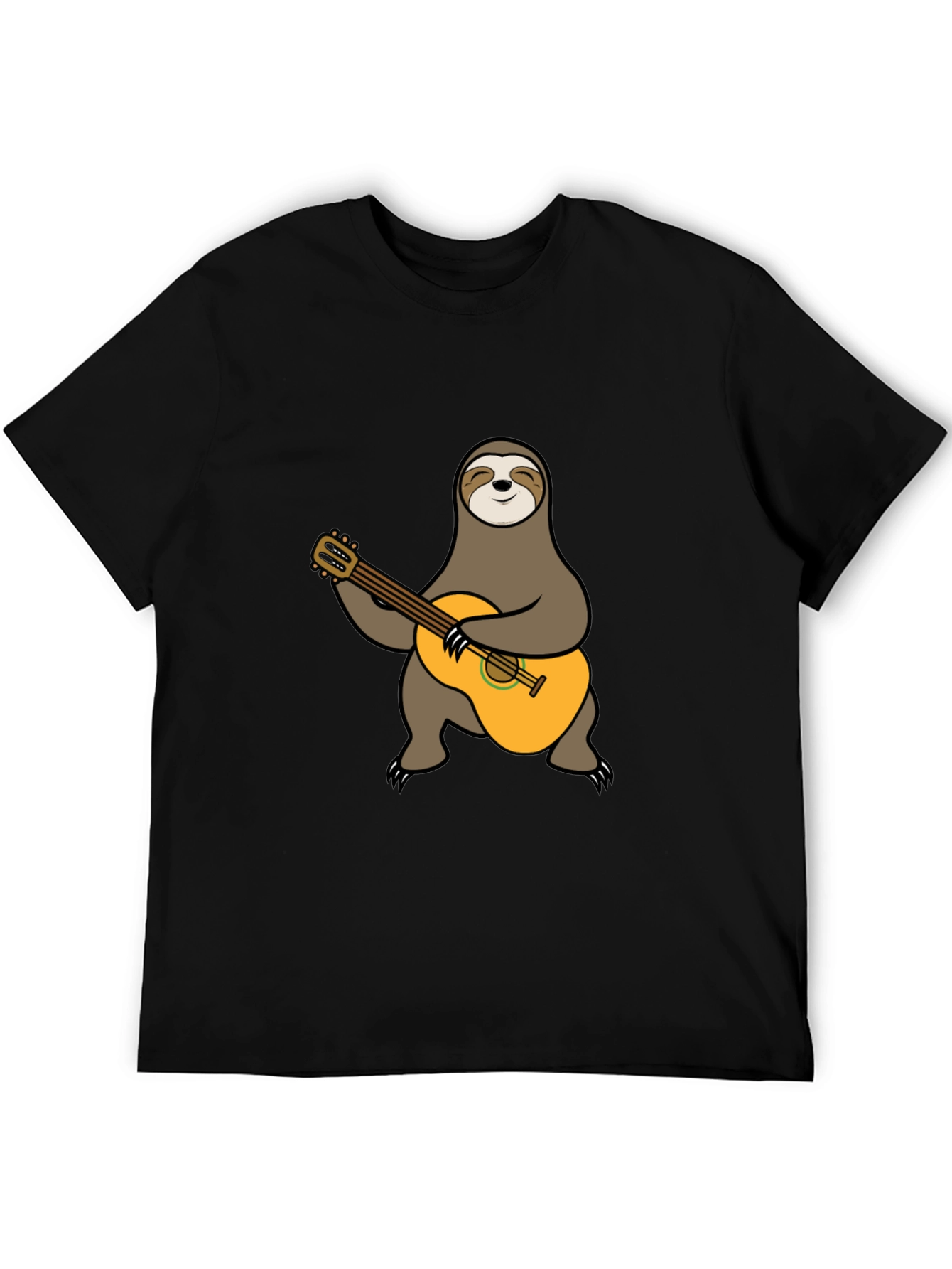 Sloth Guitarist T-Shirt - Playful Animal Tee