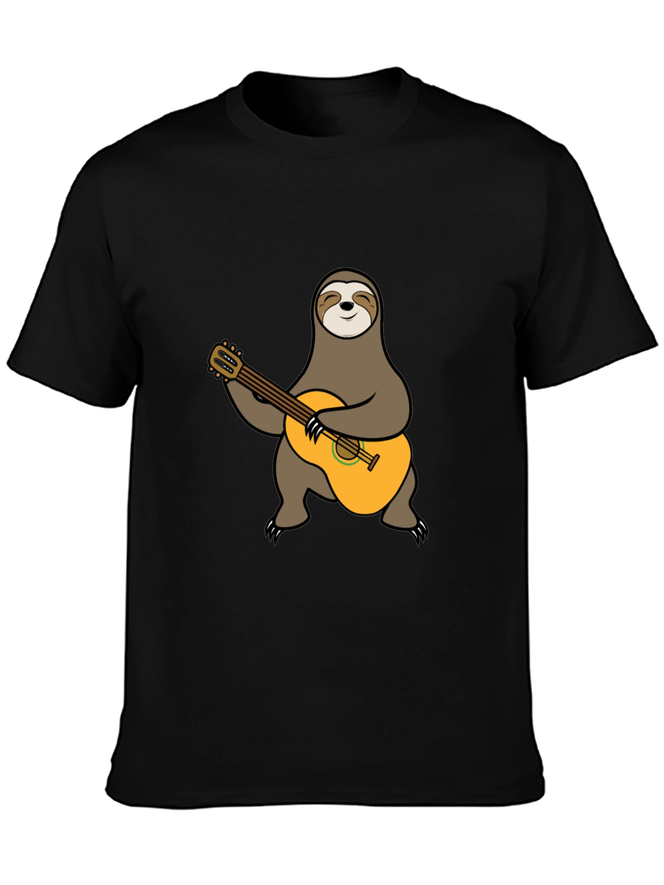 Sloth Guitarist T-Shirt - Playful Animal Tee