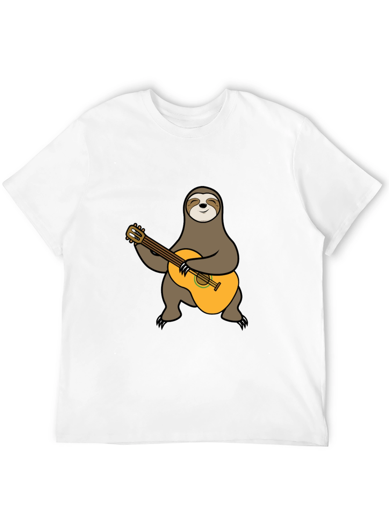 Sloth Guitarist T-Shirt - Playful Animal Tee