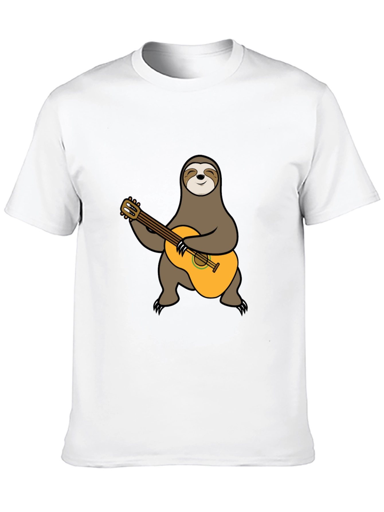 Sloth Guitarist T-Shirt - Playful Animal Tee