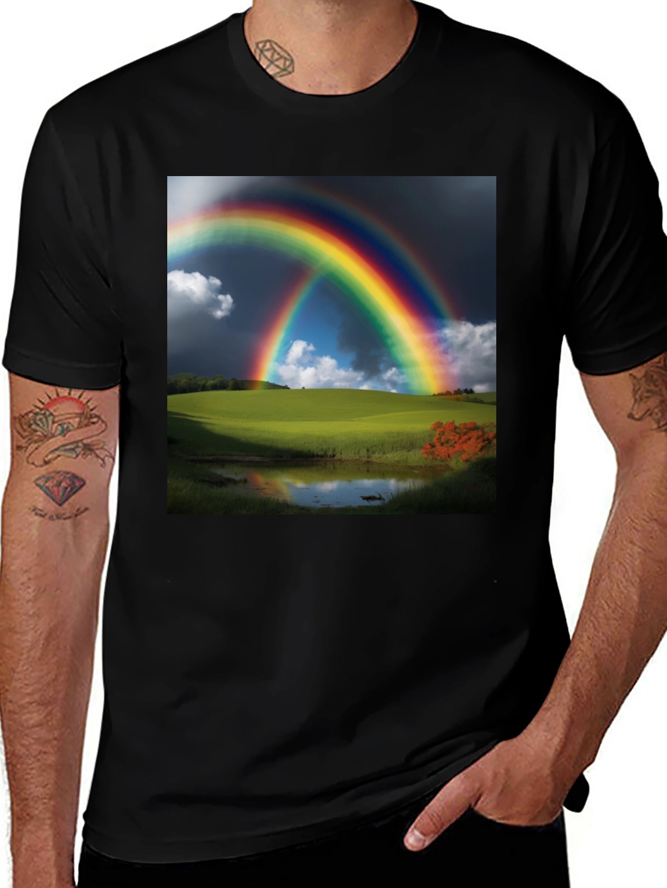 Rainbow Landscape Graphic Tee