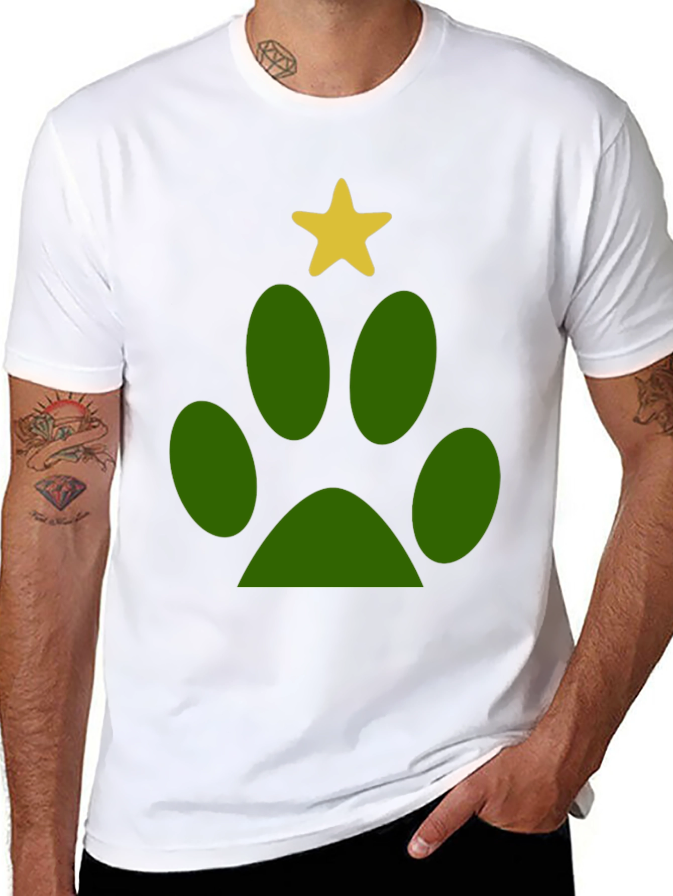Paw Print Christmas T-Shirt