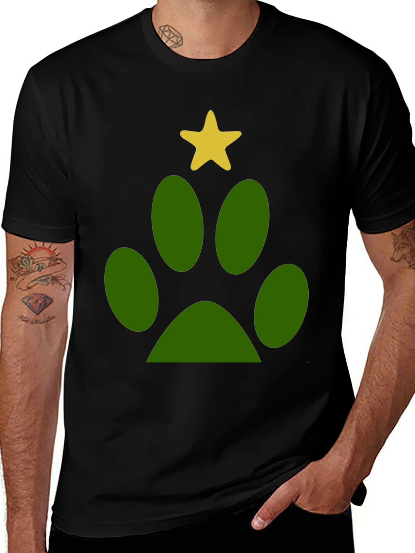 Paw Print Christmas T-Shirt