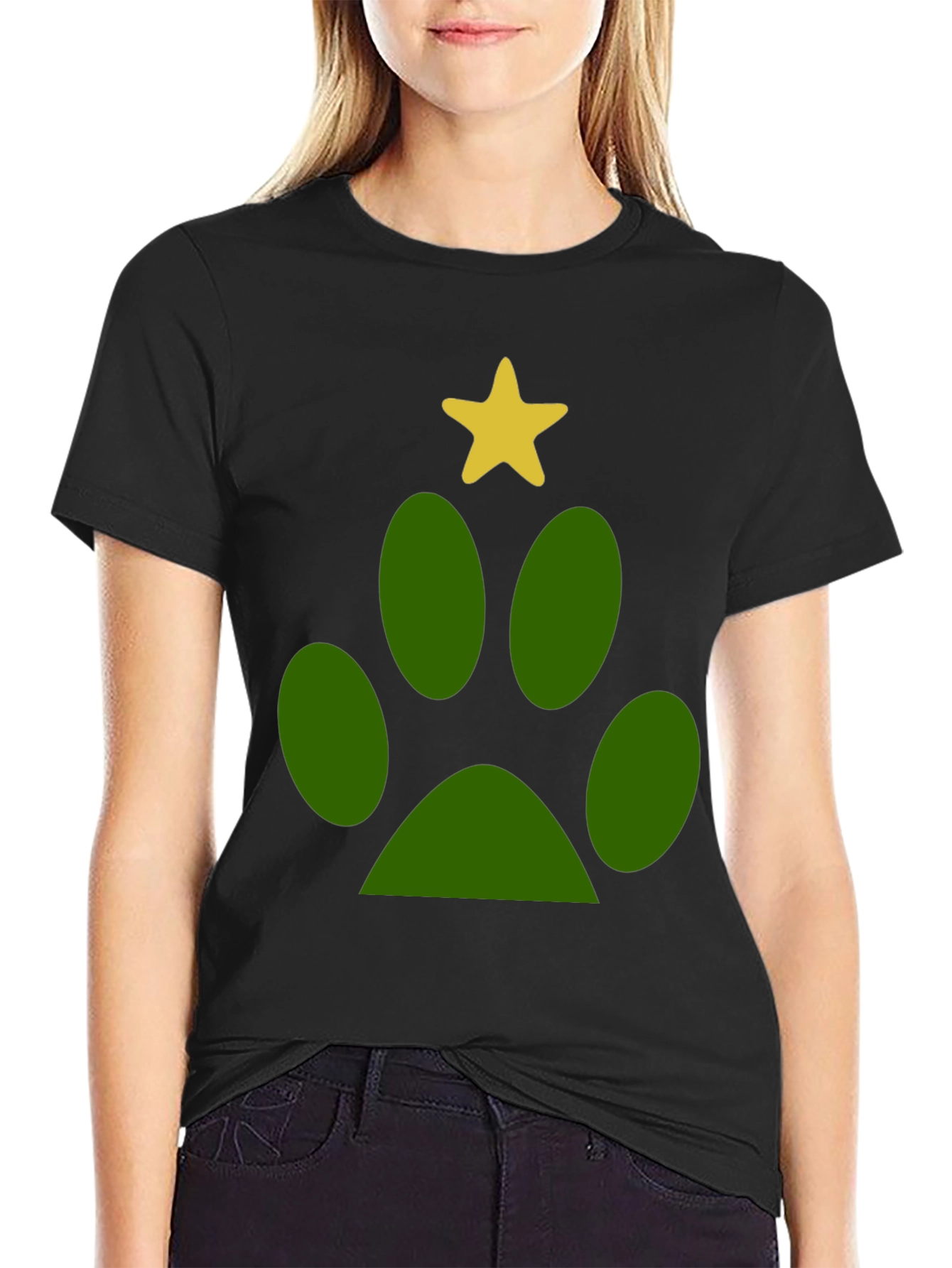 Paw Print Christmas T-Shirt