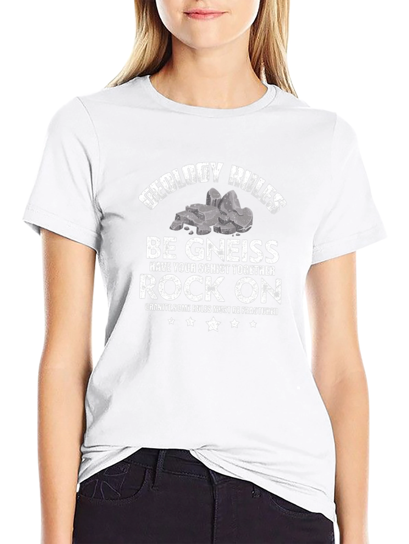 Geology Pun T-Shirt: Be Gneiss Rock On!