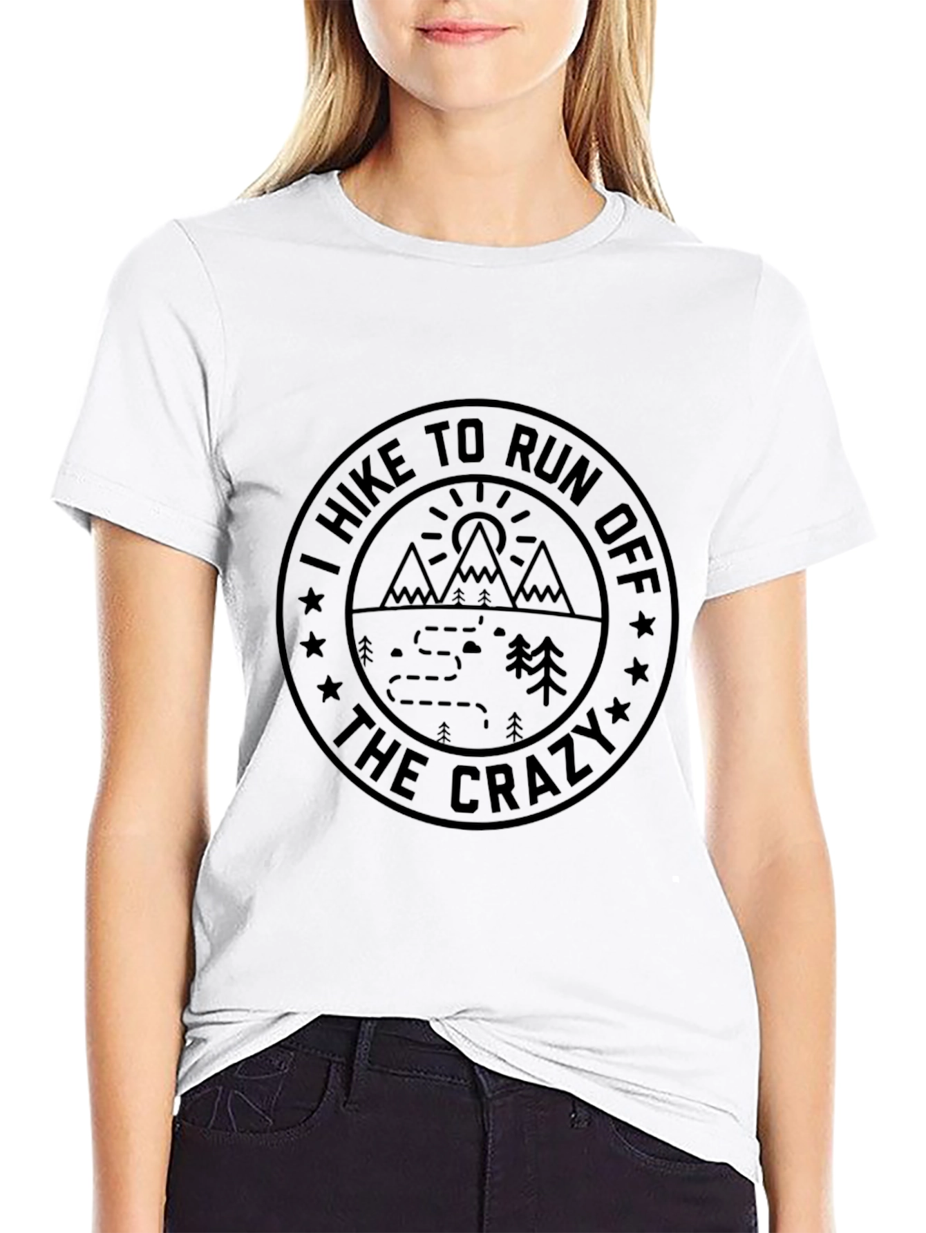 Hike to Run Off The Crazy Graphic Tee