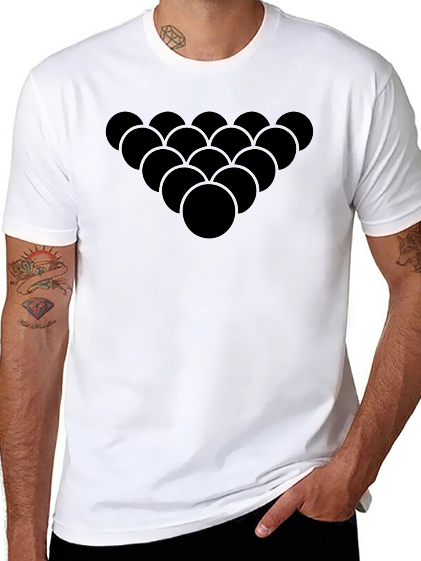 Black Billiard Ball Rack T-Shirt