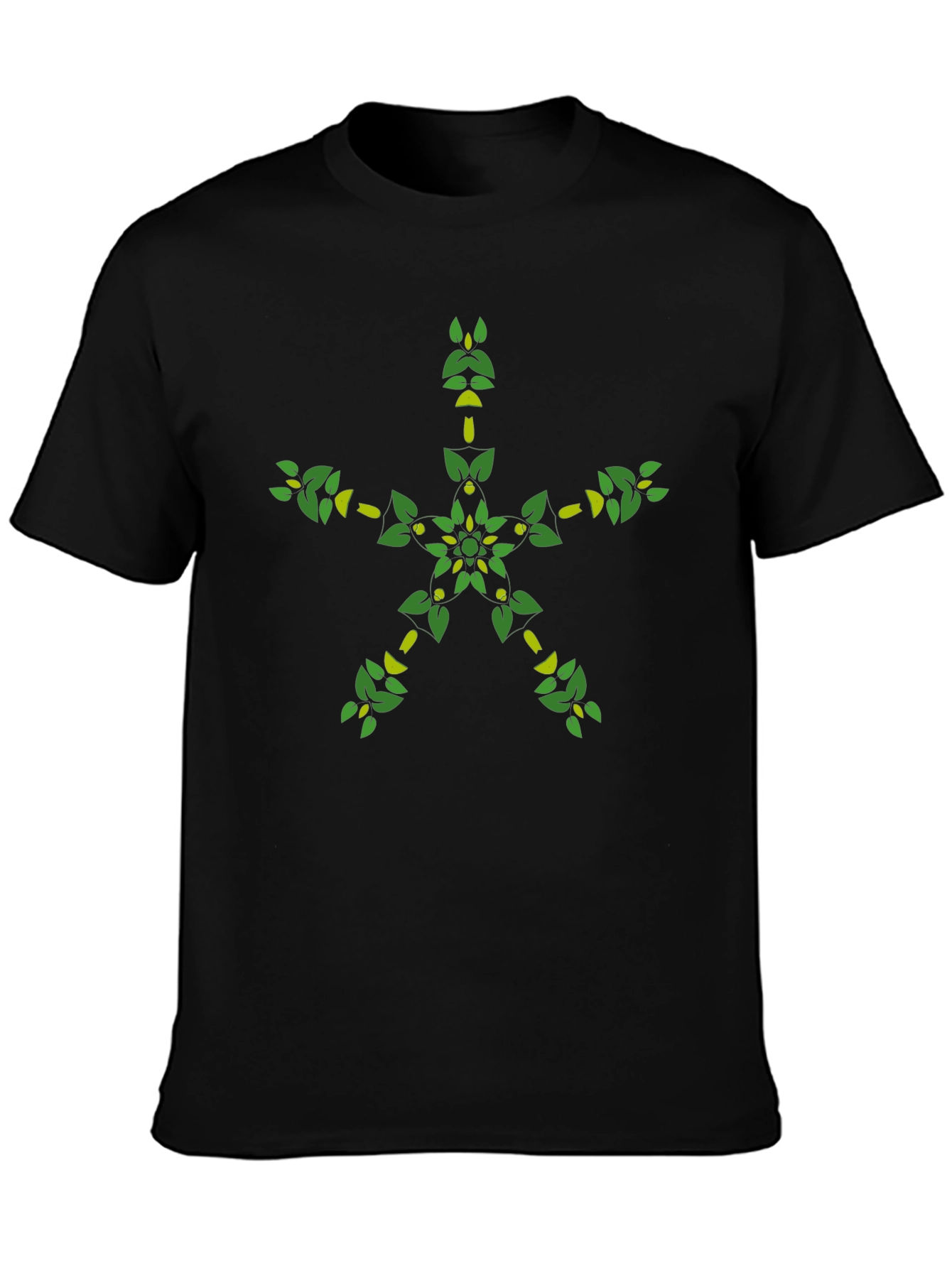 Nature Star Graphic Tee - Black