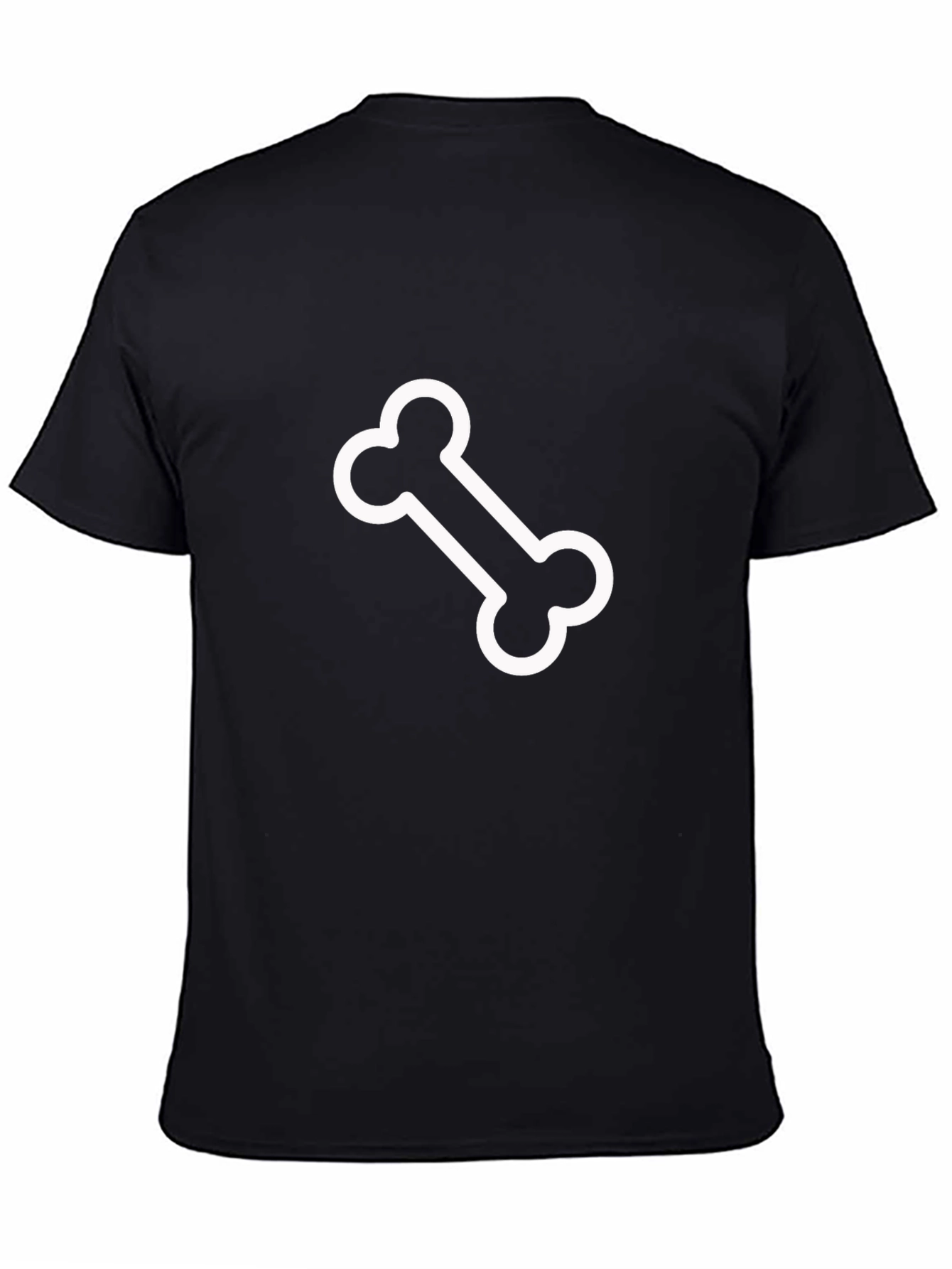 Bone Graphic Black Tee - Casual Style