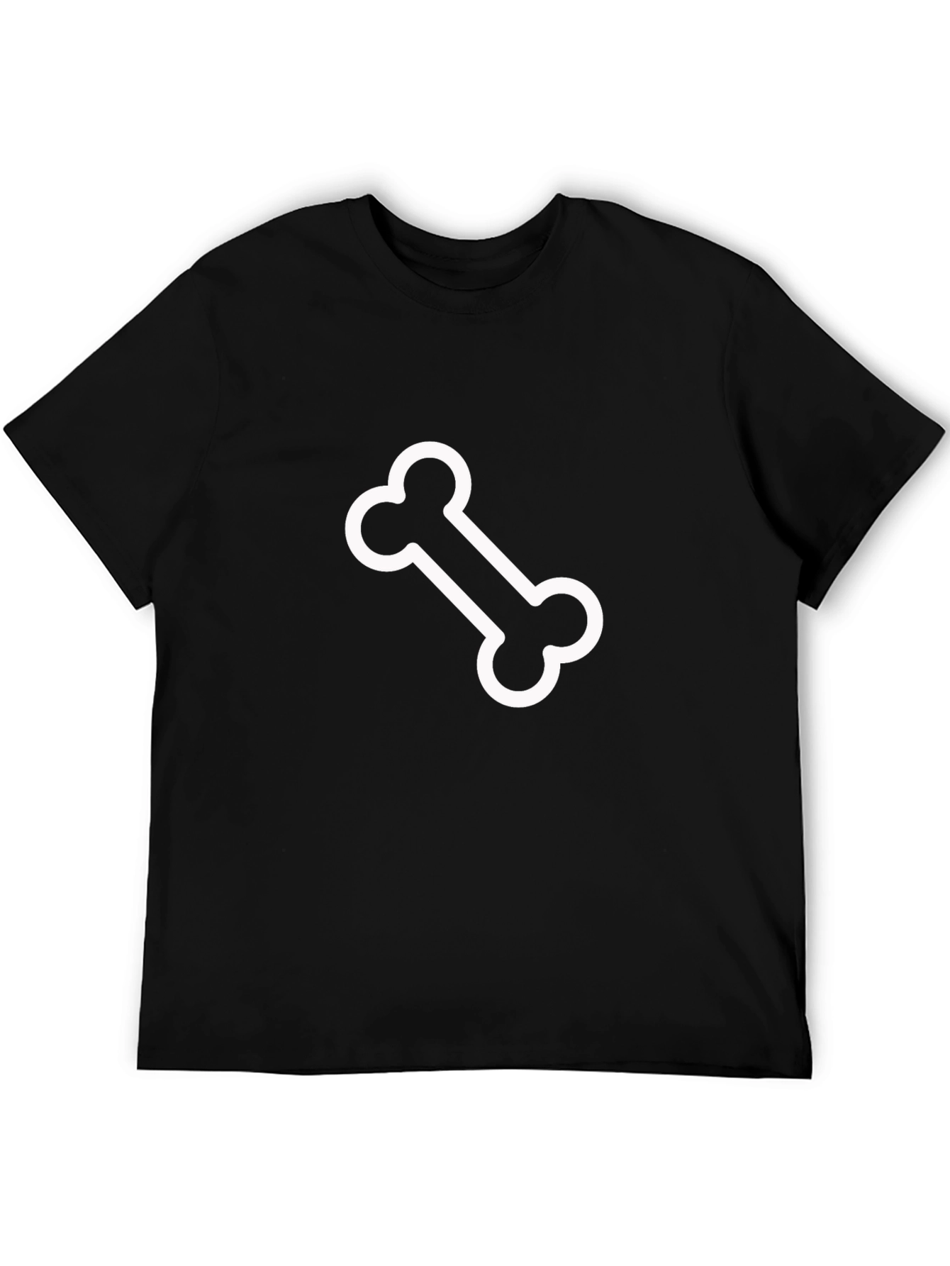 Bone Graphic Black Tee - Casual Style