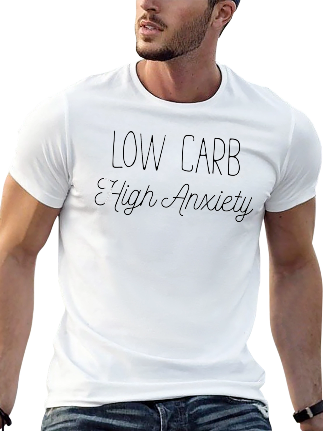 Low Carb High Anxiety T-Shirt - Black