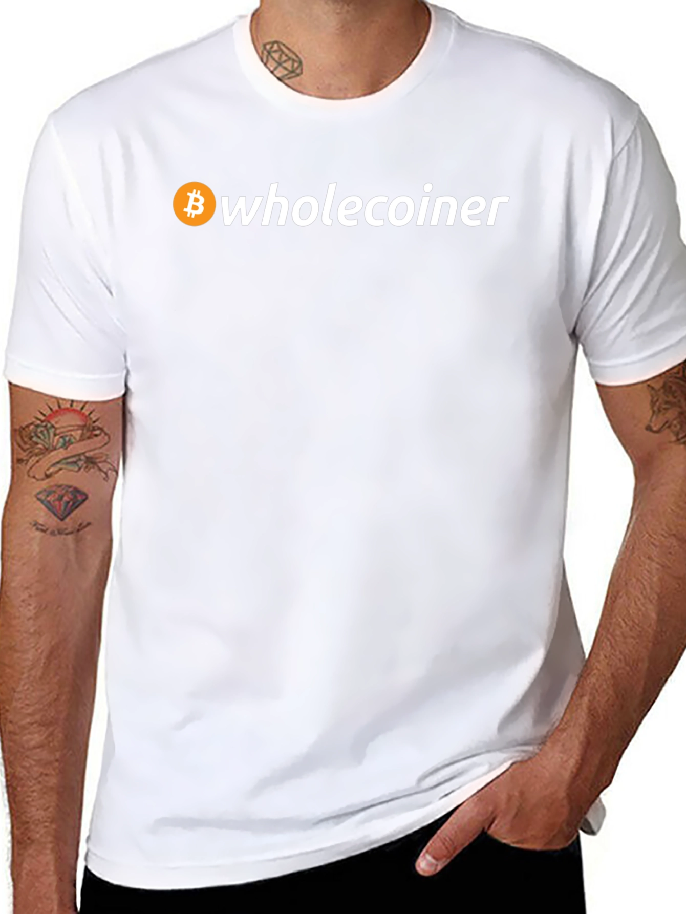 Bitcoin Wholecoiner Crypto T-Shirt - Black