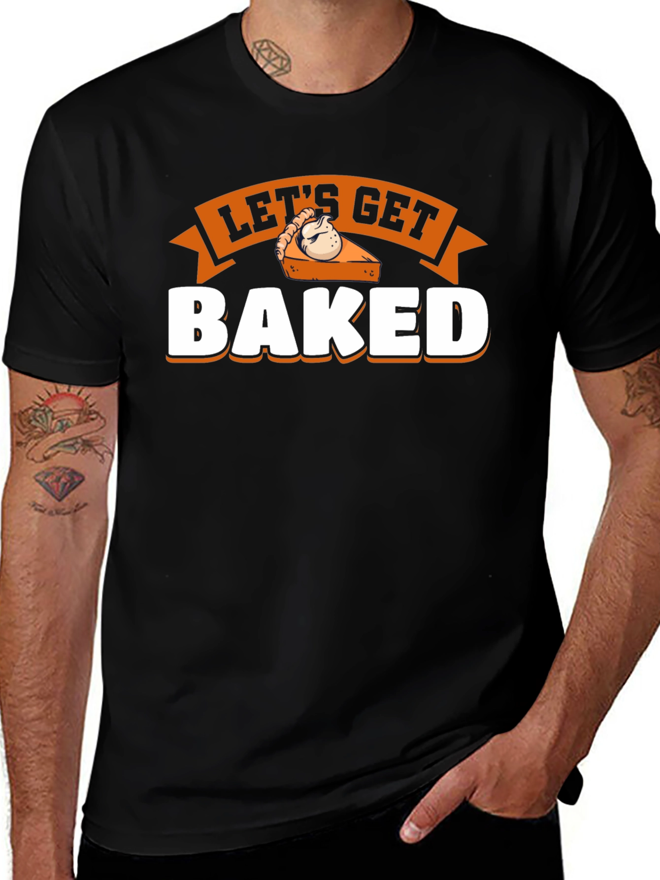 Lets Get Baked Pie Graphic T-Shirt