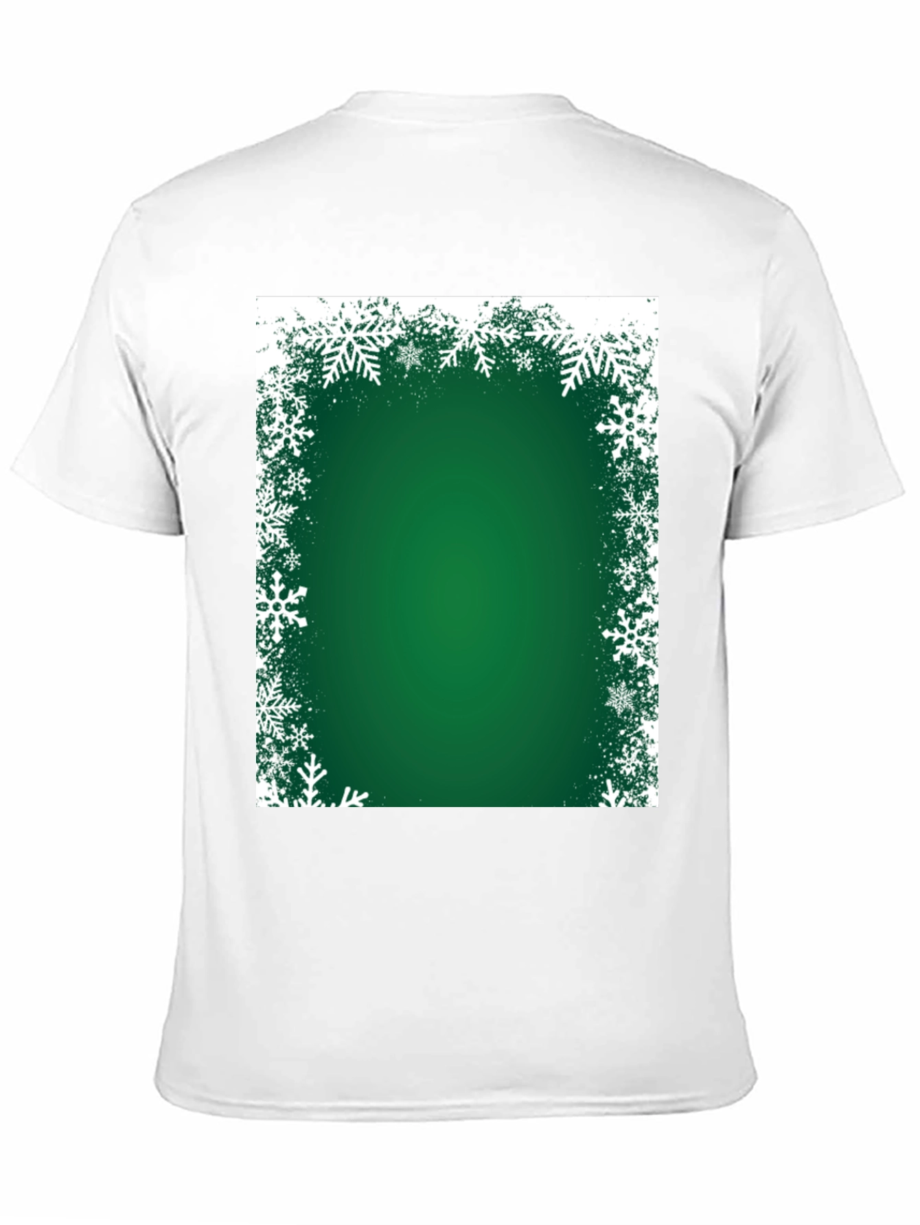 Festive Green Snowflake Border T-Shirt