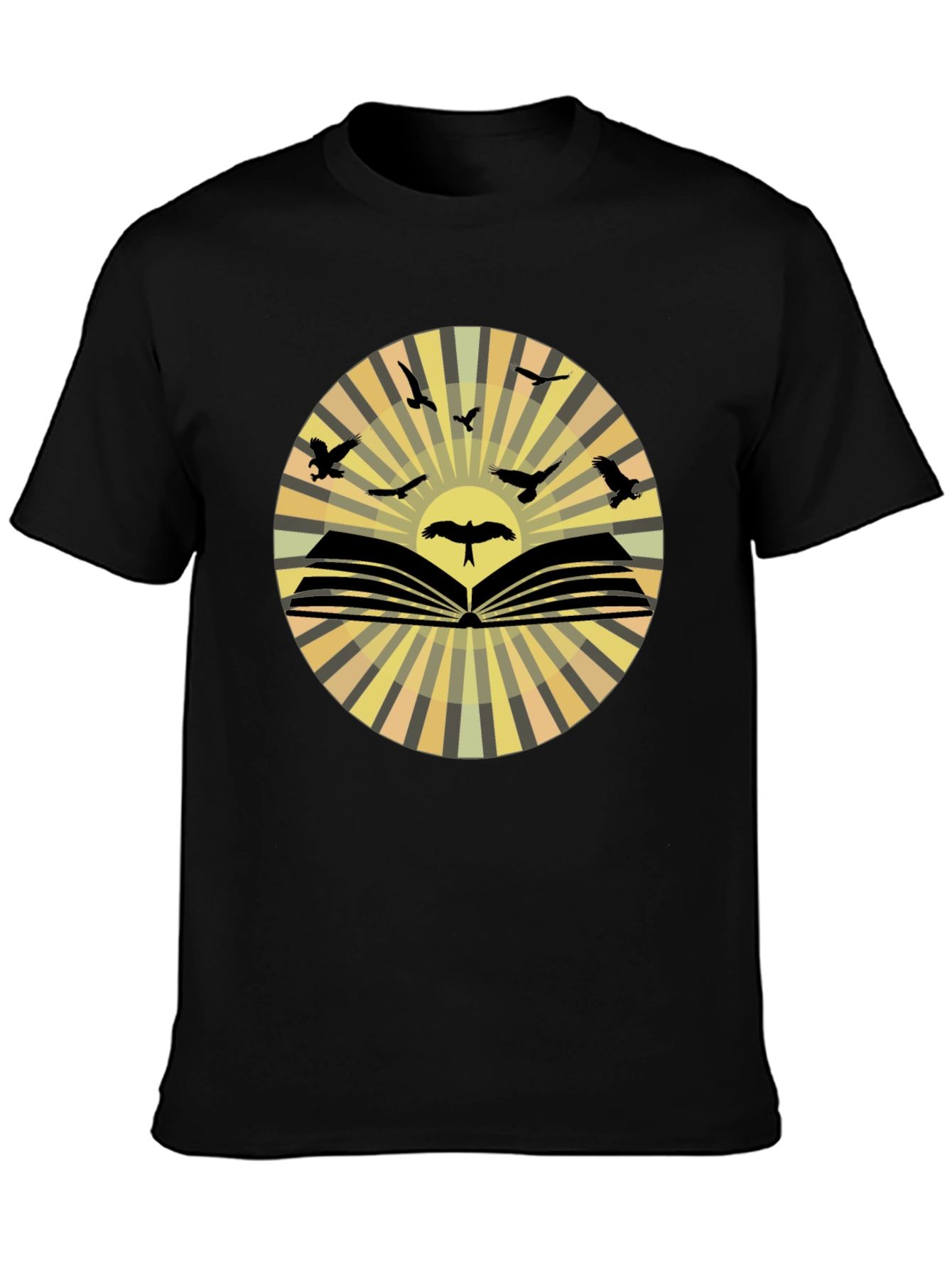Open Book Bird Silhouette T-Shirt
