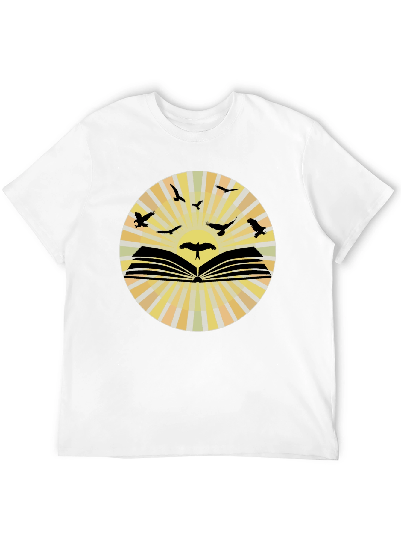 Open Book Bird Silhouette T-Shirt