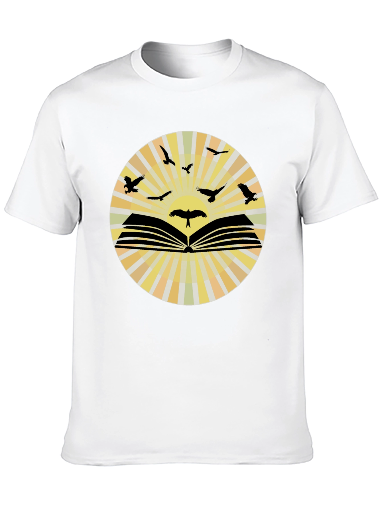 Open Book Bird Silhouette T-Shirt