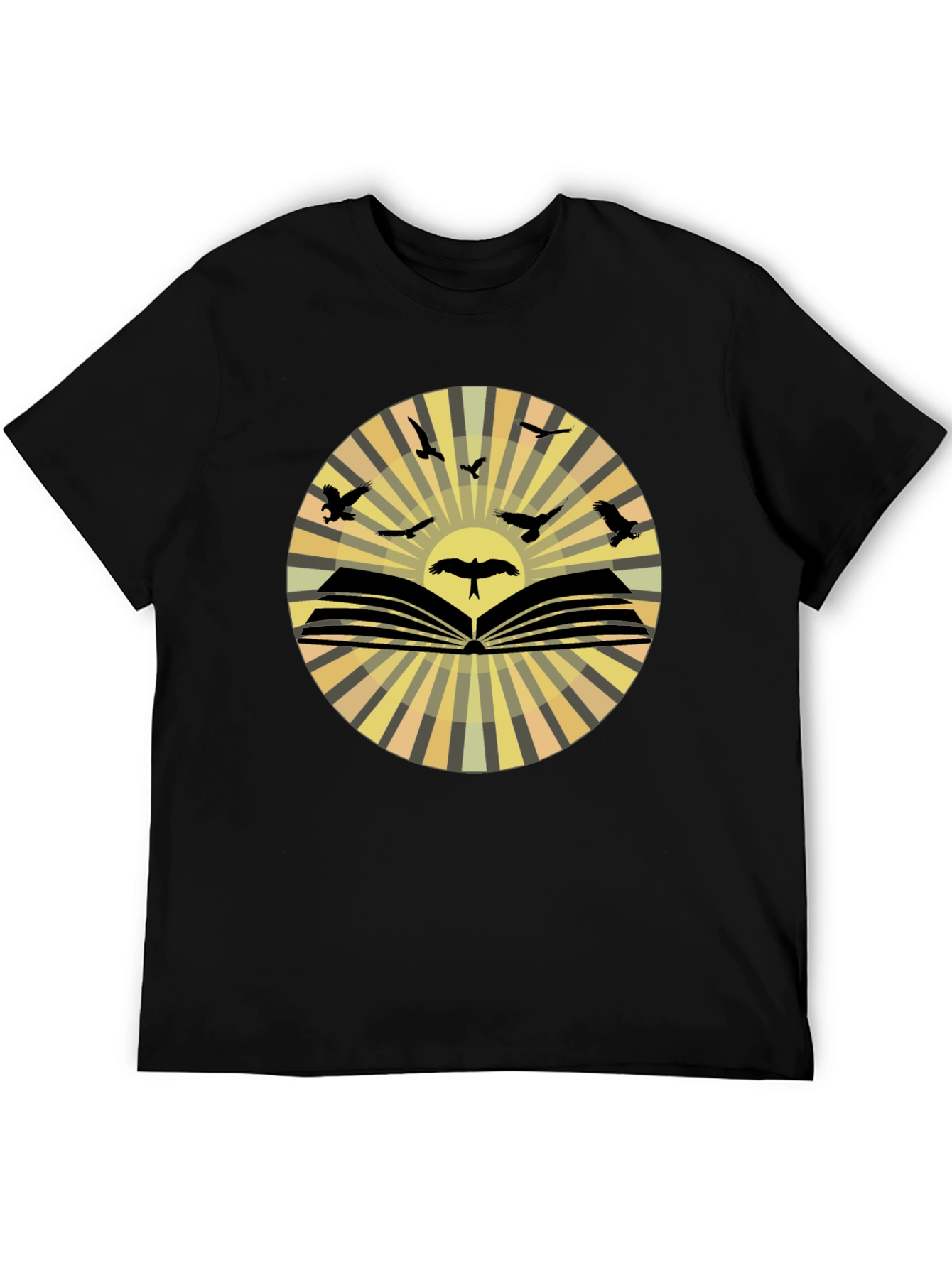 Open Book Bird Silhouette T-Shirt