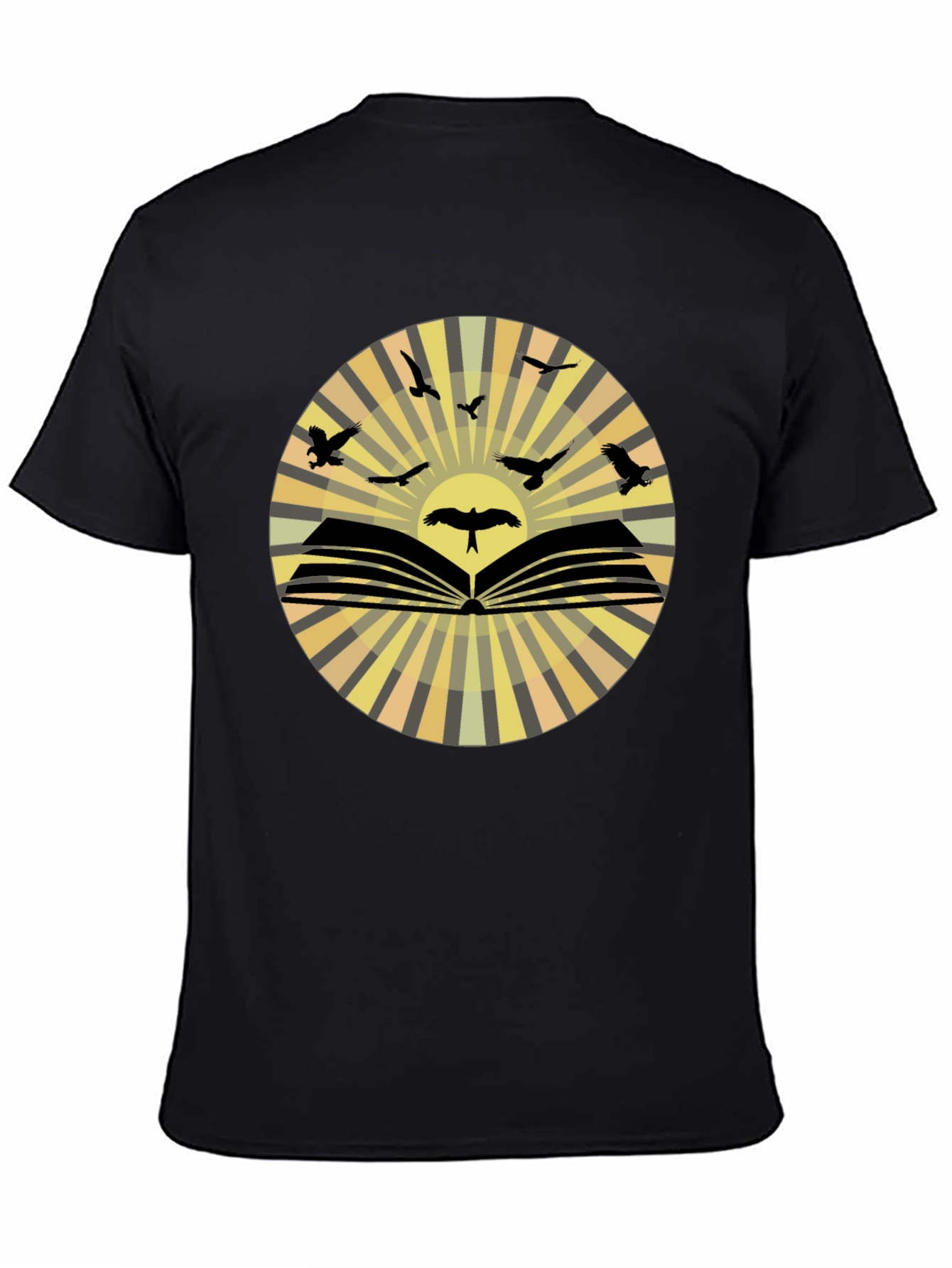 Open Book Bird Silhouette T-Shirt