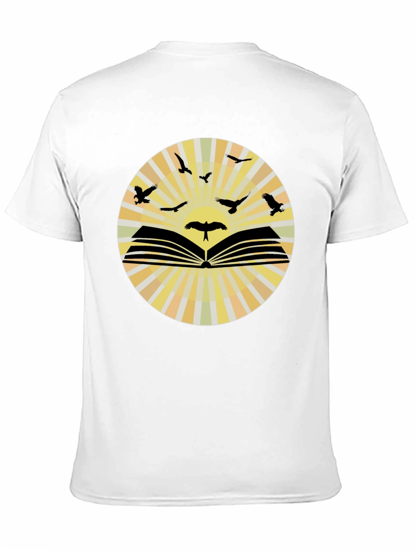 Open Book Bird Silhouette T-Shirt