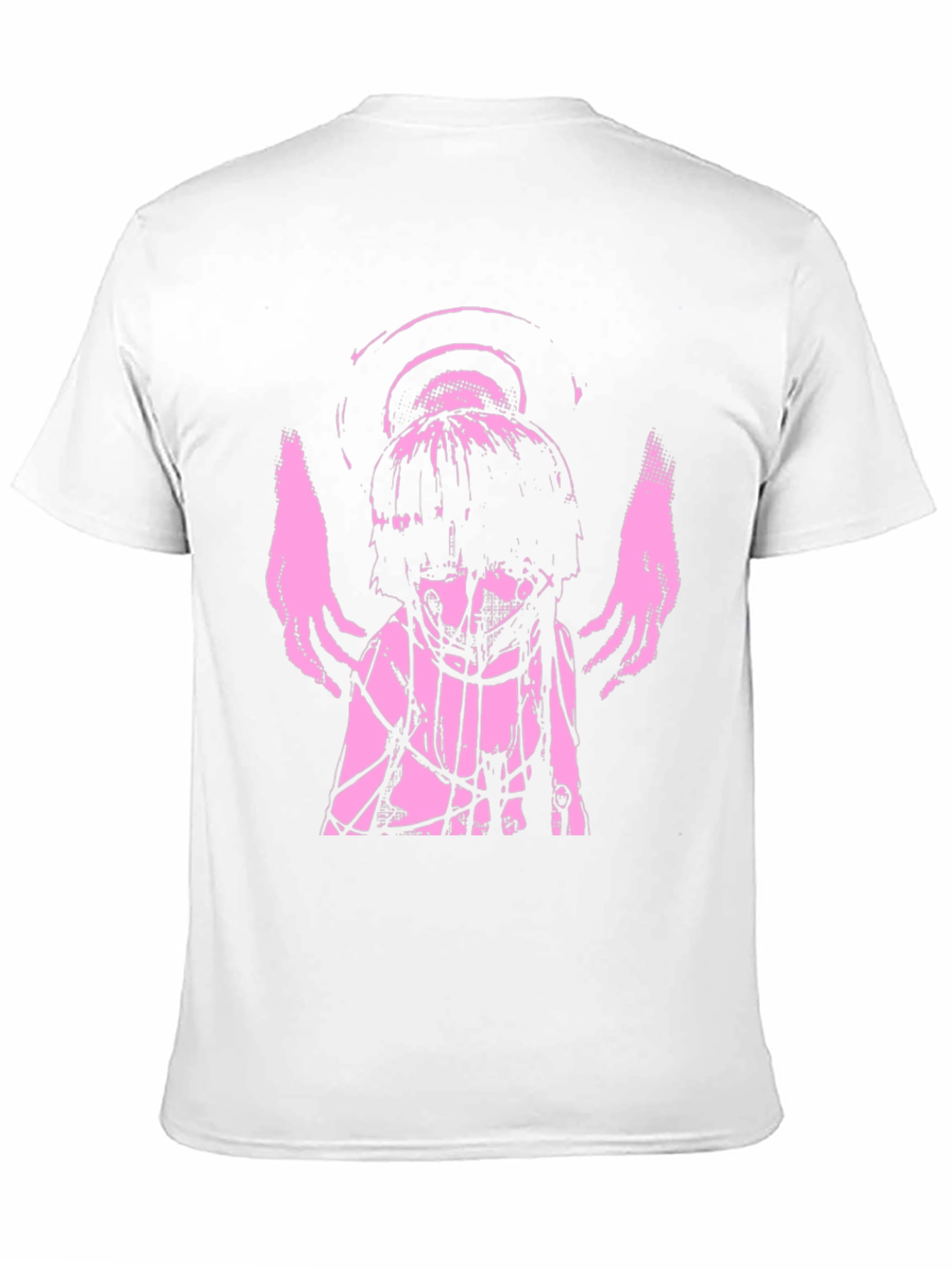 Angelic Anime Graphic Tee - Black