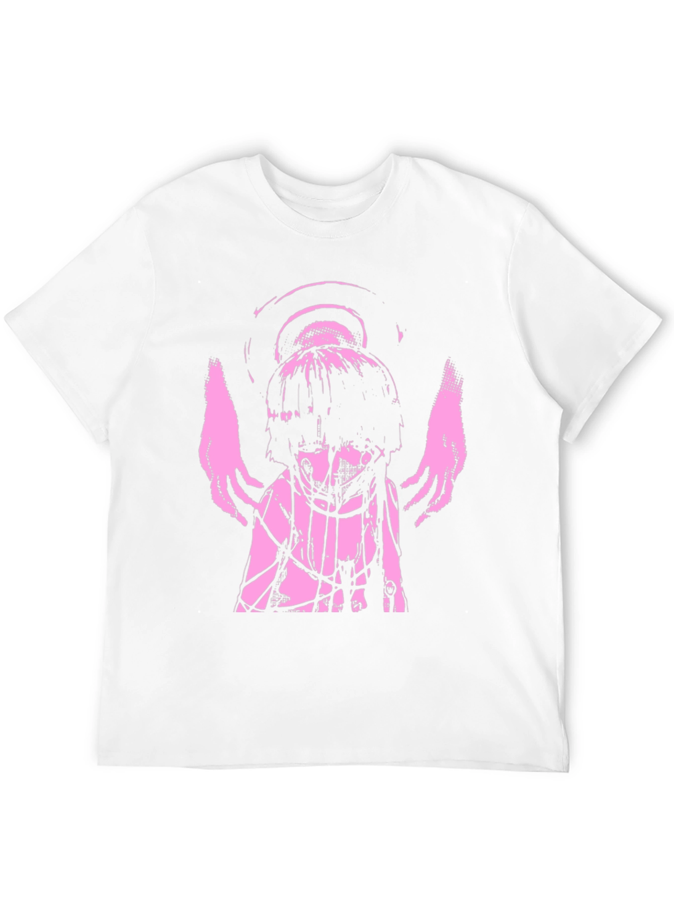 Angelic Anime Graphic Tee - Black