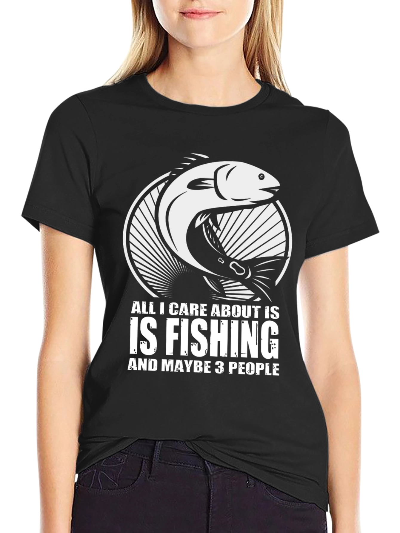 Fishing T-Shirt - All I Care About Is Fishing