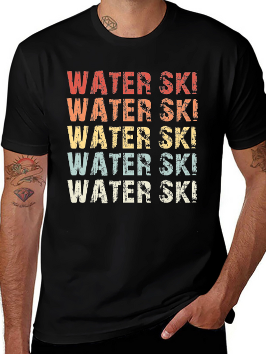 Retro Water Ski Graphic T-Shirt - Vintage Style