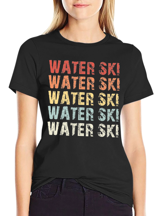 Retro Water Ski Graphic T-Shirt - Vintage Style