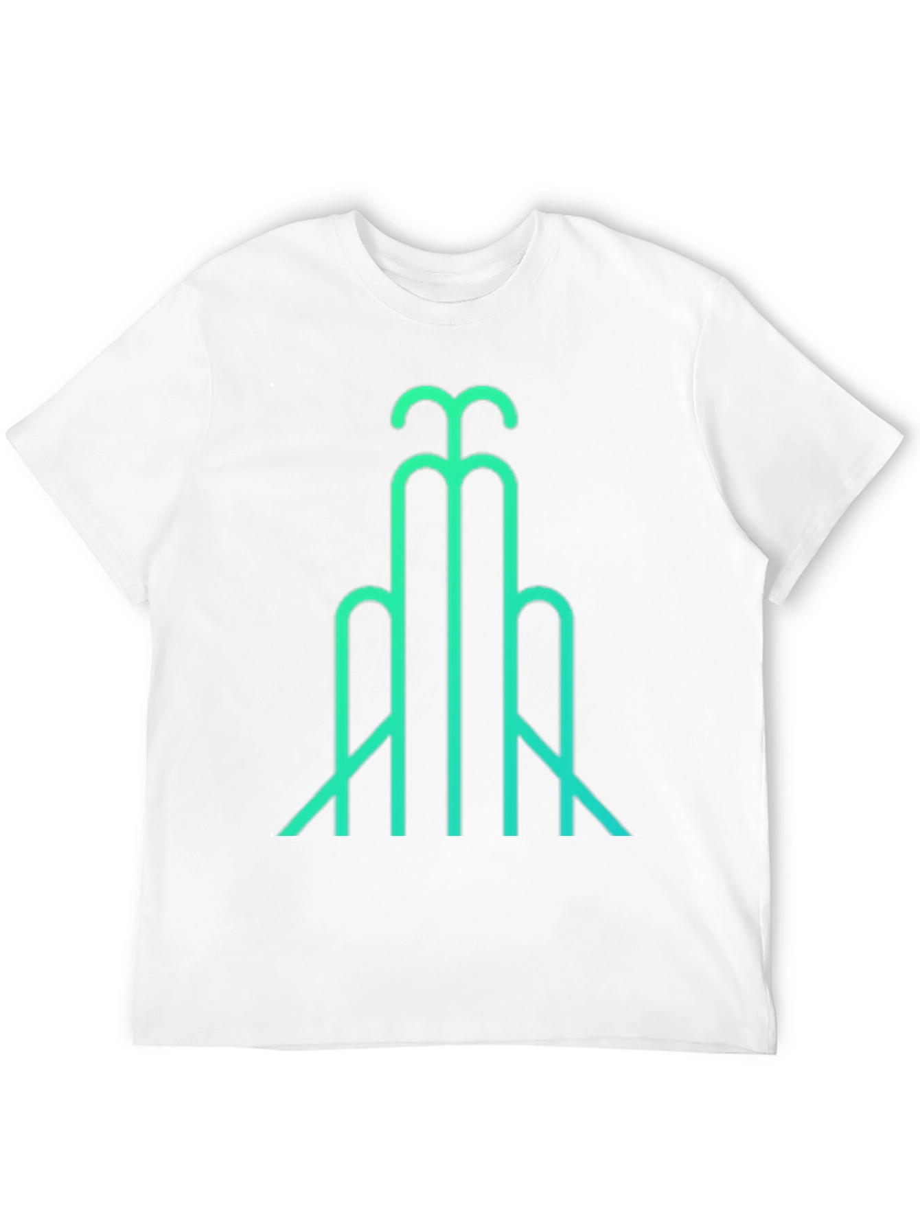 Abstract Line Art T-Shirt - Modern Geometric Design