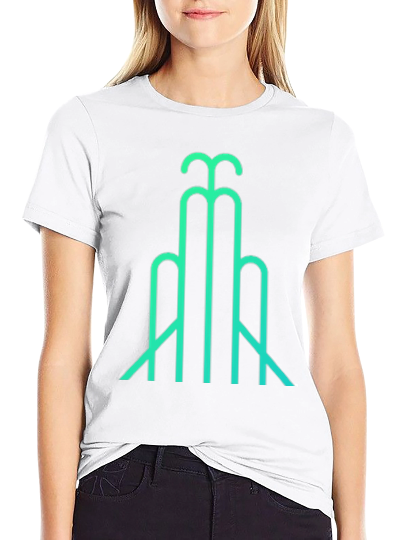 Abstract Line Art T-Shirt - Modern Geometric Design