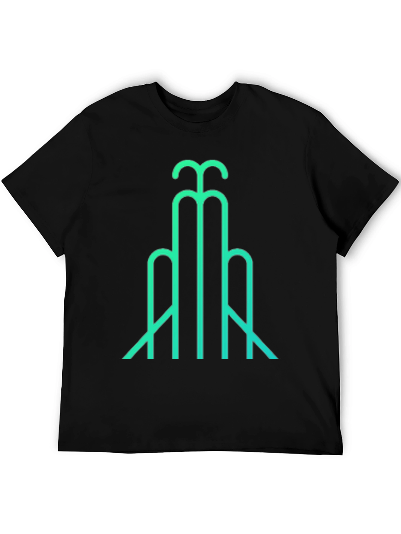 Abstract Line Art T-Shirt - Modern Geometric Design