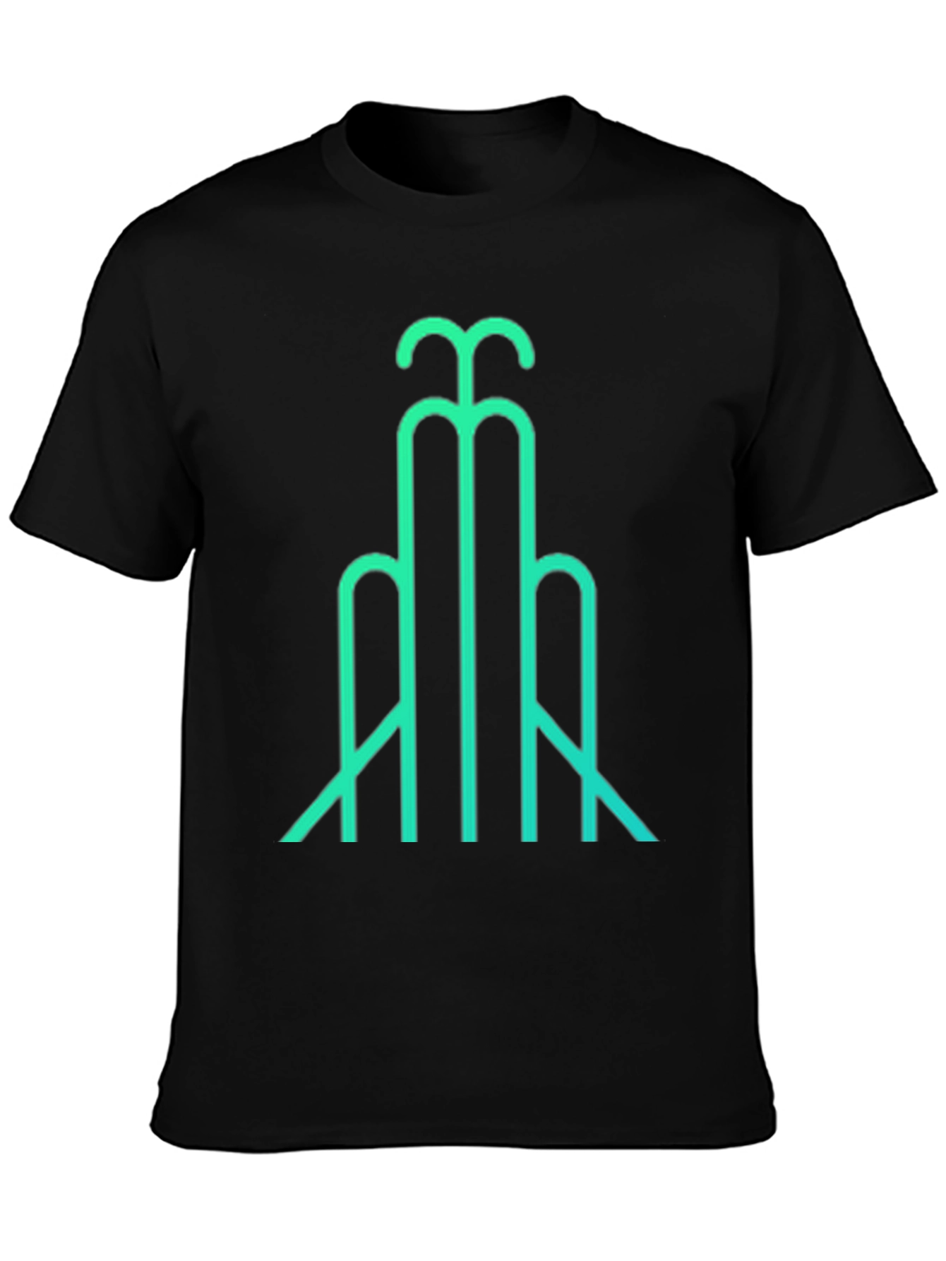 Abstract Line Art T-Shirt - Modern Geometric Design