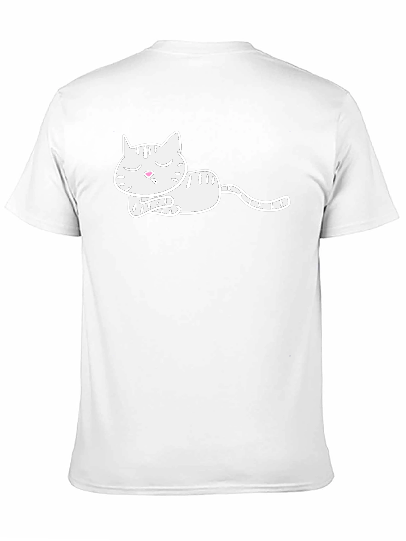 Sleeping Cat Graphic Tee - Soft Cotton Blend