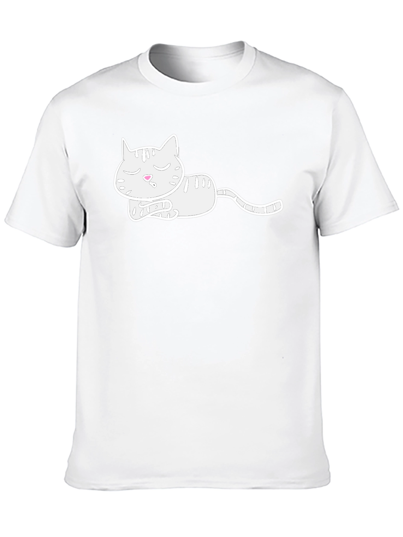 Sleeping Cat Graphic Tee - Soft Cotton Blend