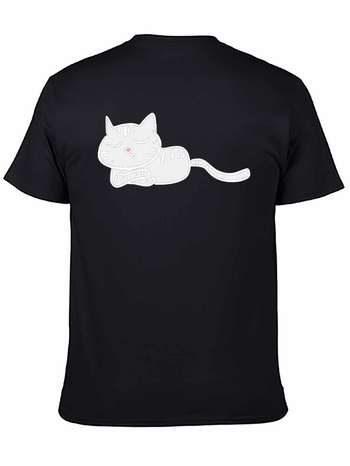Sleeping Cat Graphic Tee - Soft Cotton Blend