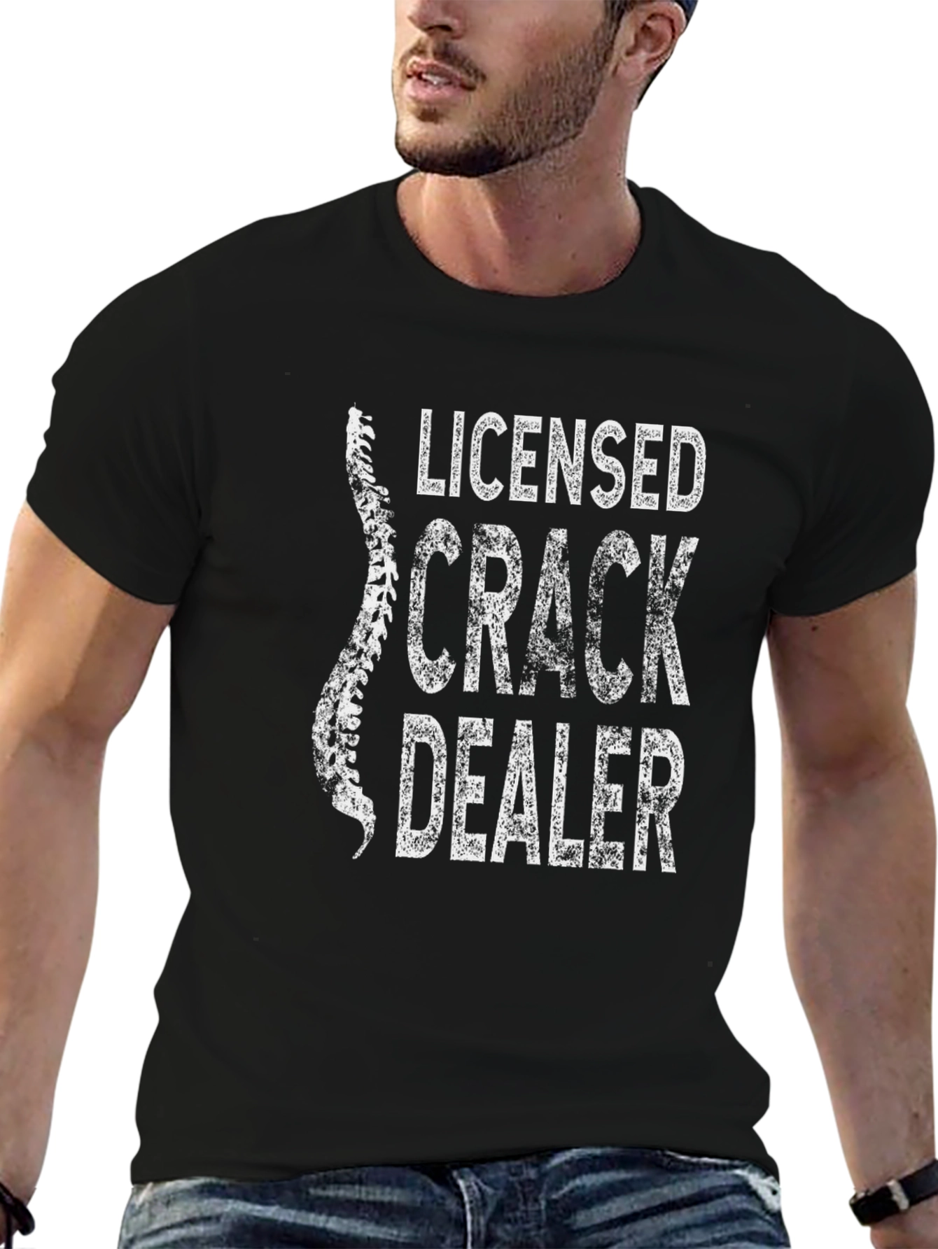 Licensed Crack Dealer Funny Chiropractic T-Shirt