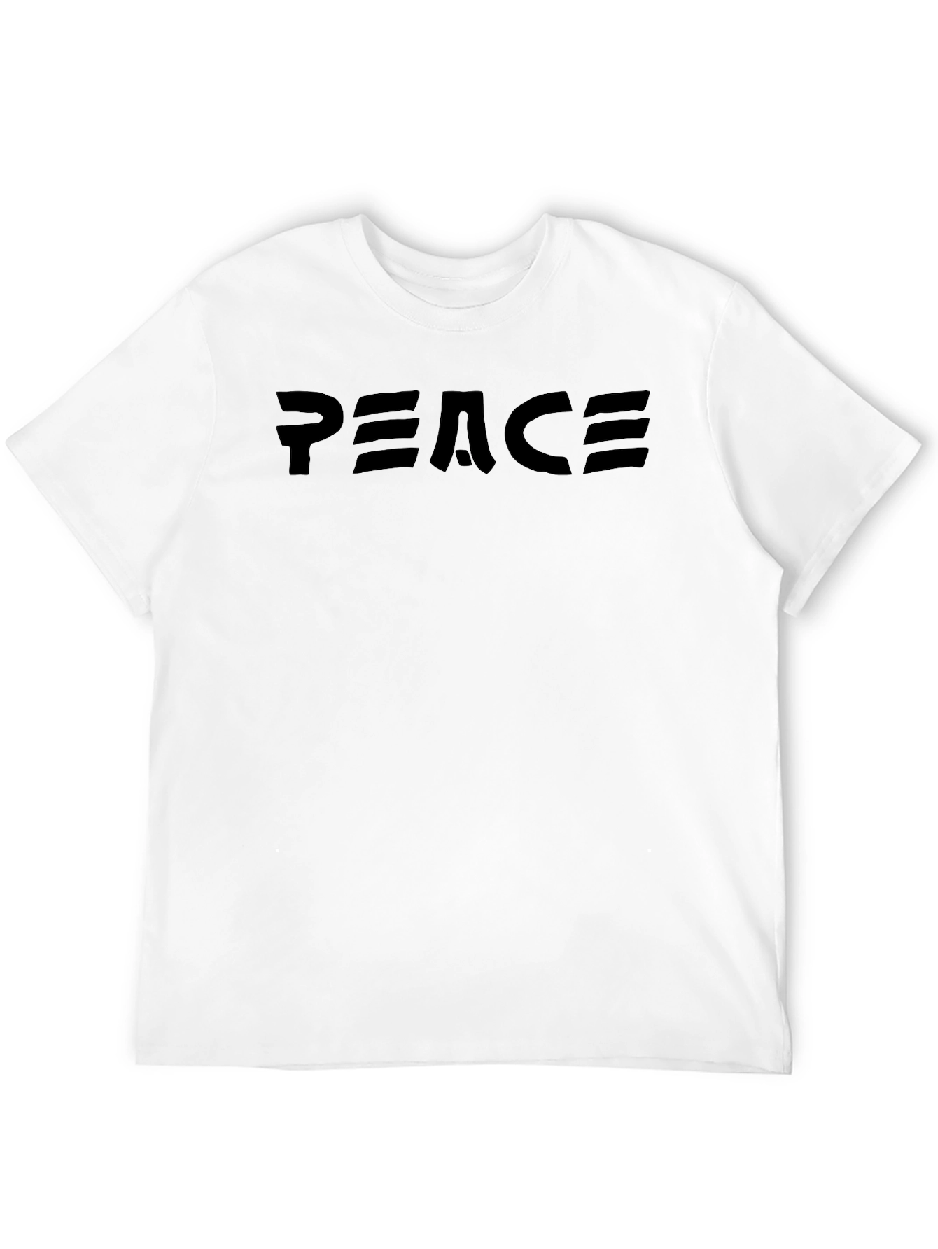 Peace Graphic Crew Neck T-Shirt - Mens Black Tee