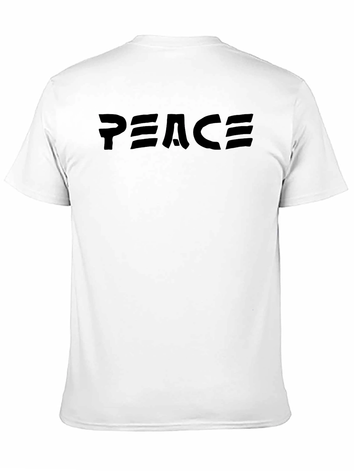 Peace Graphic Crew Neck T-Shirt - Mens Black Tee