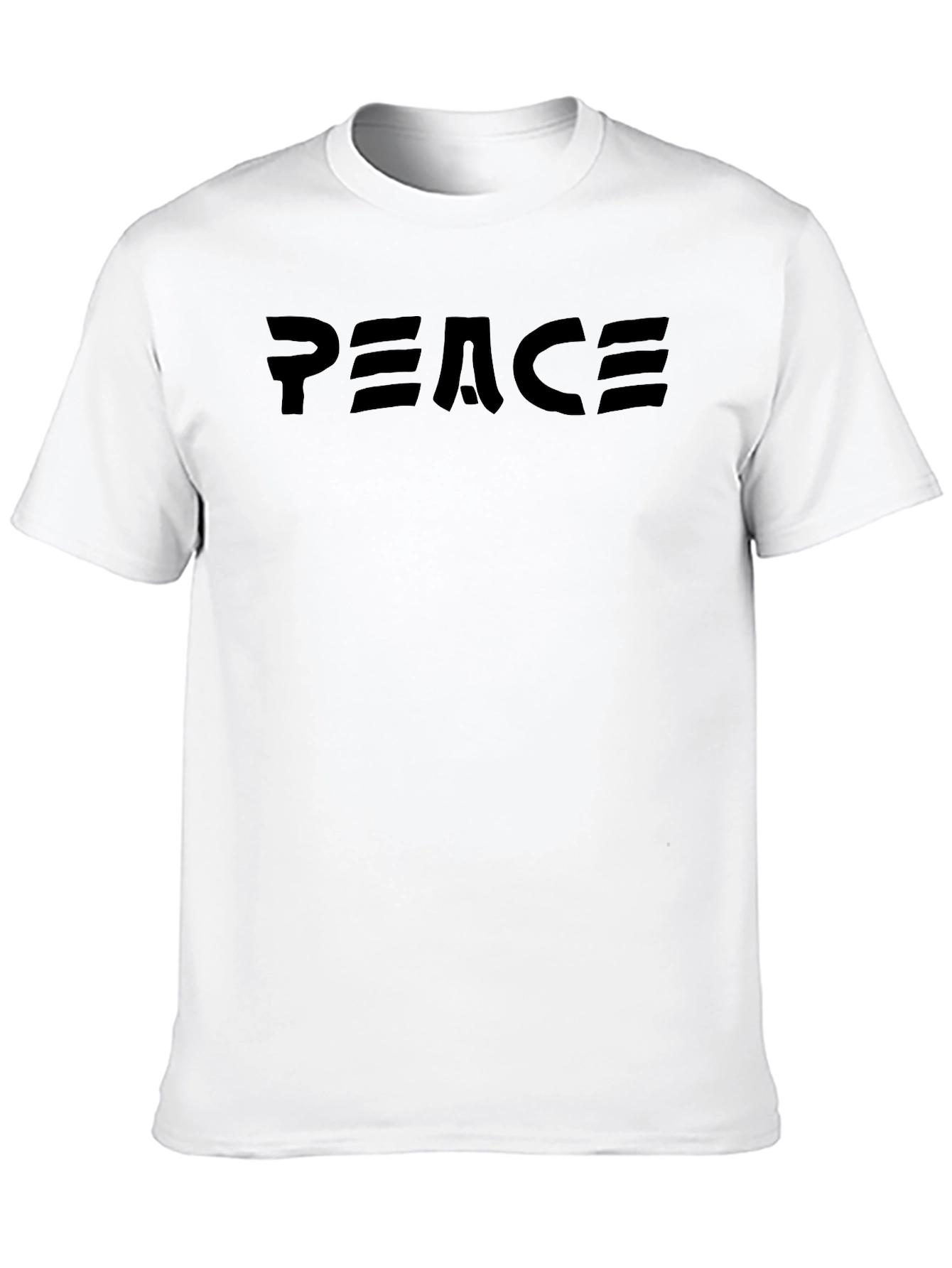 Peace Graphic Crew Neck T-Shirt - Mens Black Tee