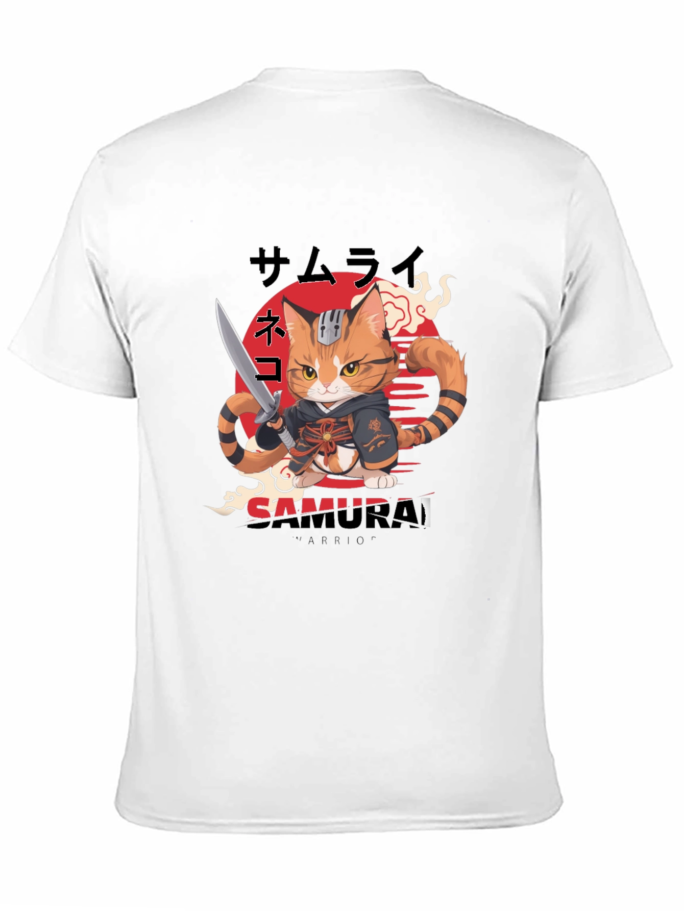 Samurai Cat Warrior Graphic Tee