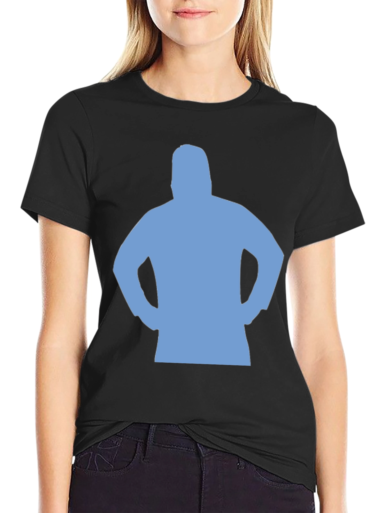 Silhouette Graphic Tee - Black Cotton Blend