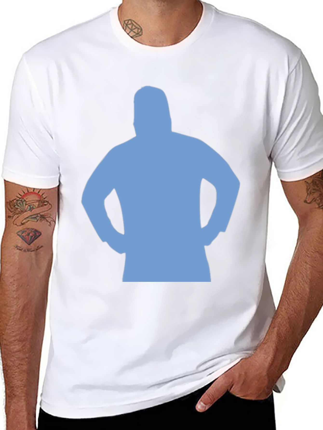 Silhouette Graphic Tee - Black Cotton Blend