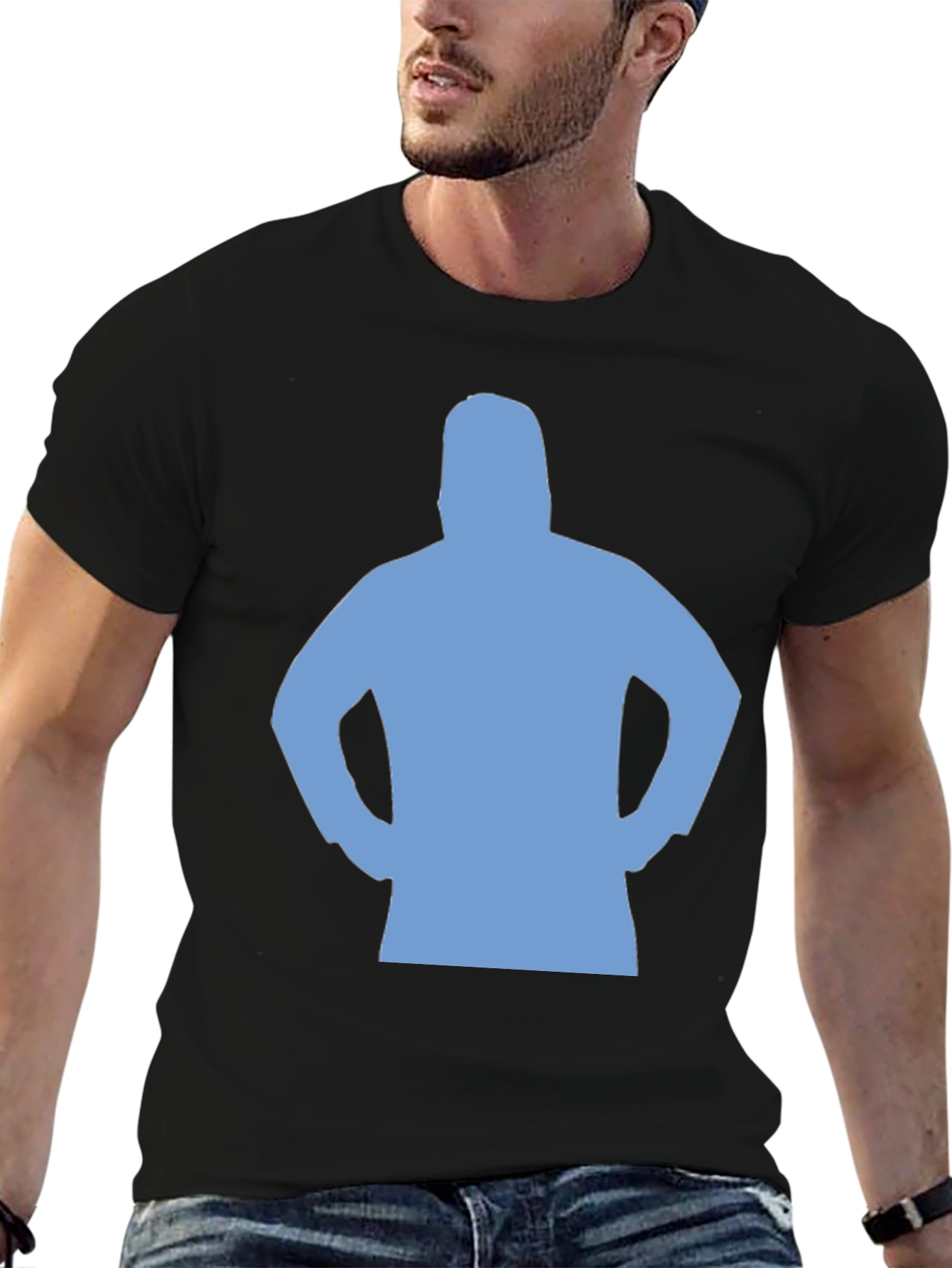 Silhouette Graphic Tee - Black Cotton Blend