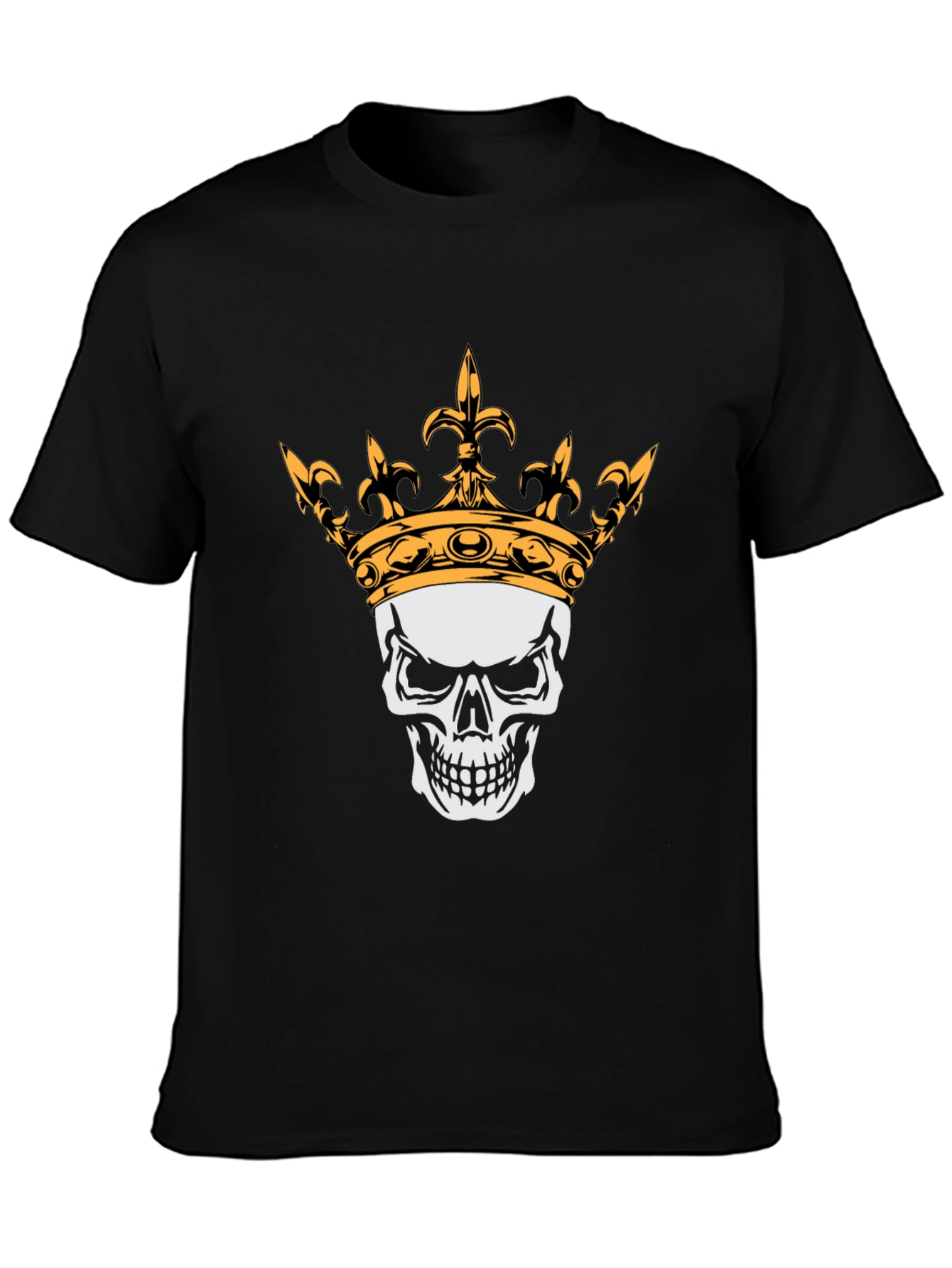 Skull Crown Graphic Tee - Mens Black T-Shirt